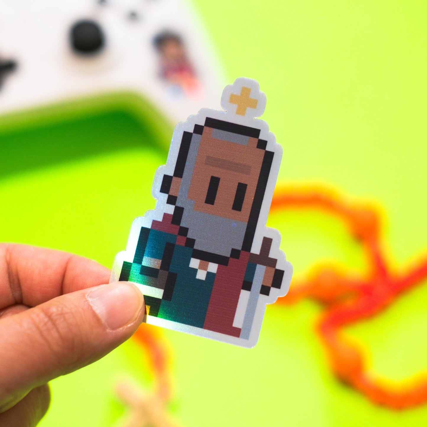 St. Paul the Apostle Holographic Video Game Sticker