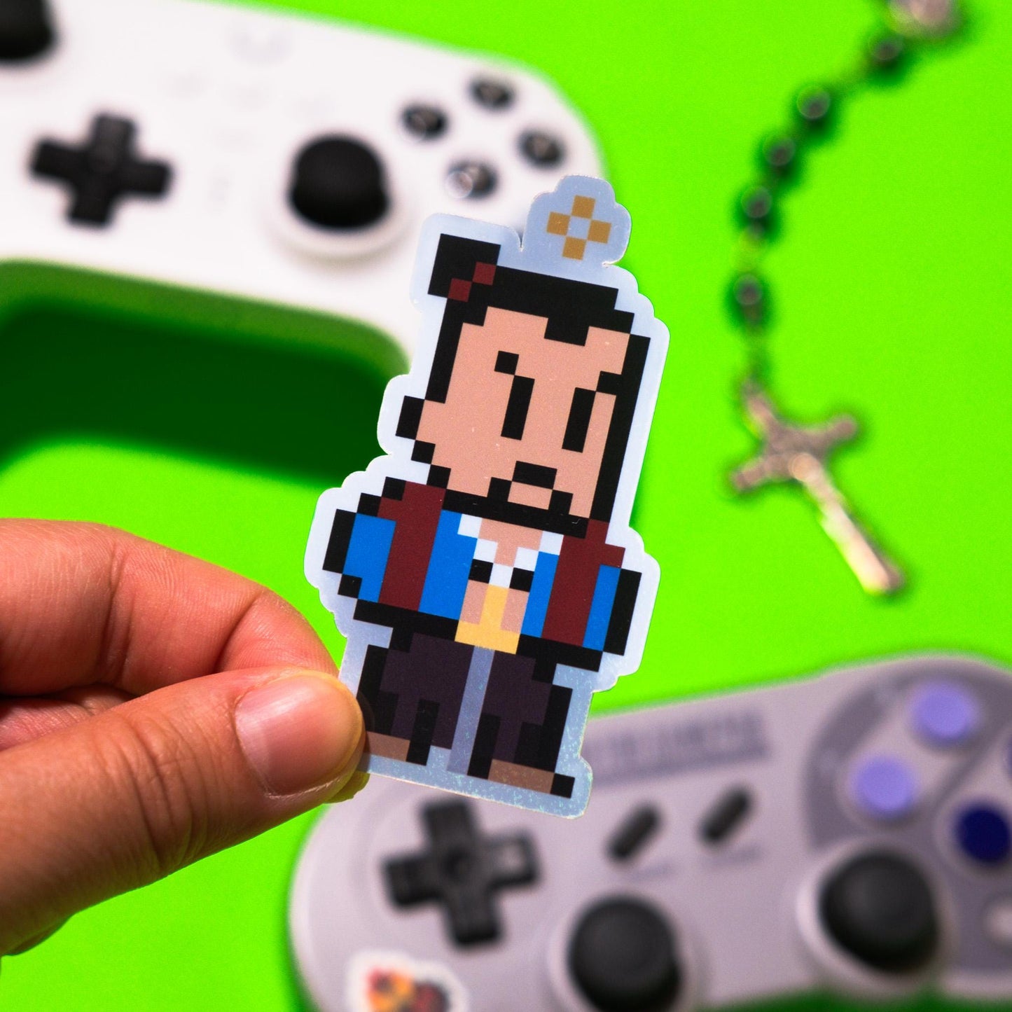 Holographic Blessed Justus Takayama Ukon Video Game Sticker