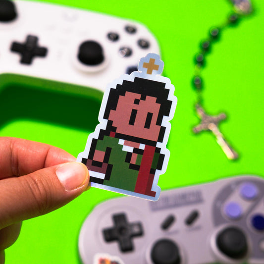 Holographic St. John the Beloved Disciple Video Game Sticker