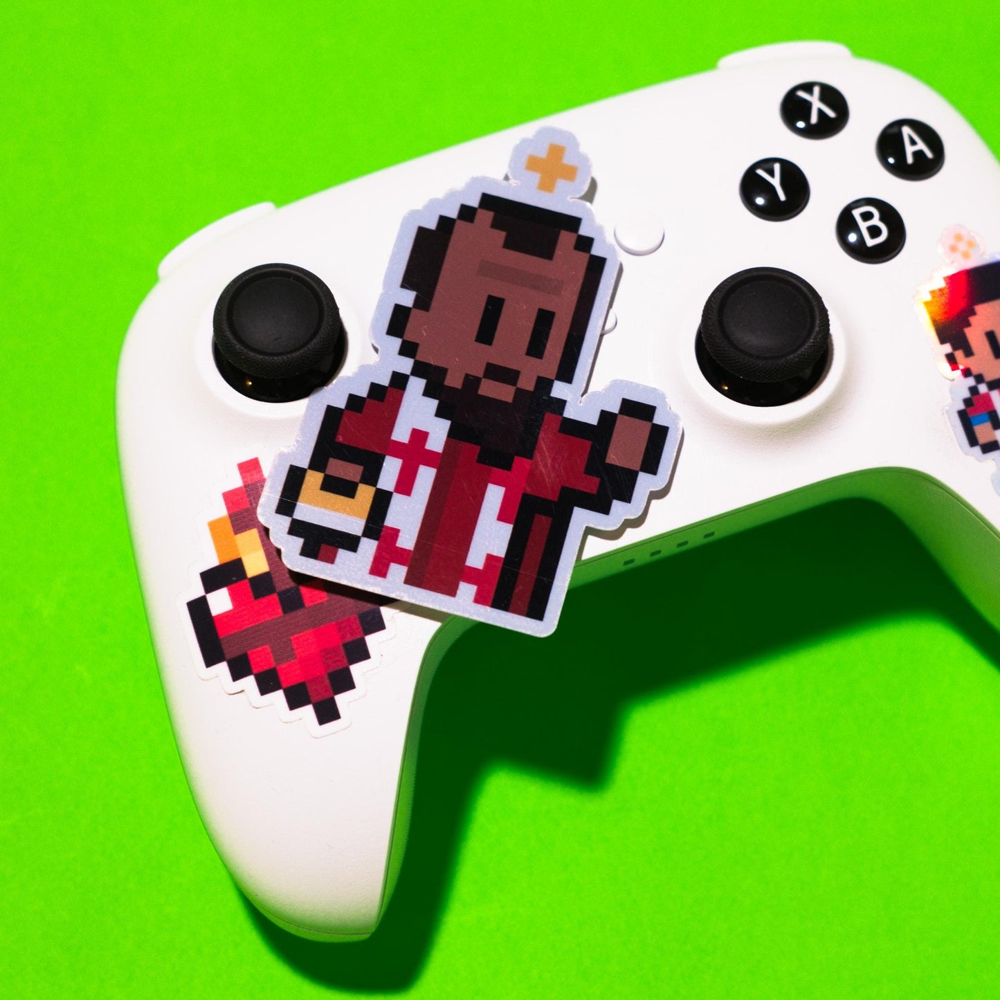 Holographic St. John Chrysostom Video Game Sticker