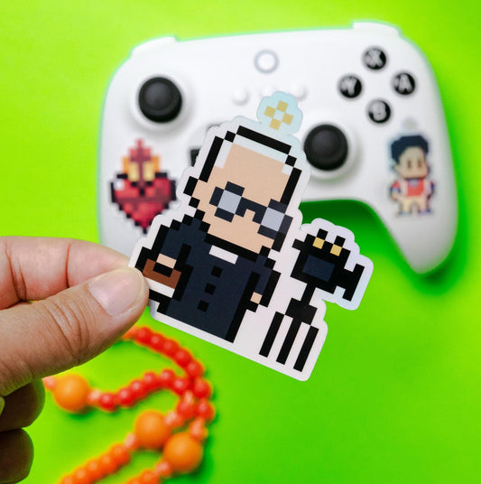 Holographic Blessed James Alberione Video Game Sticker