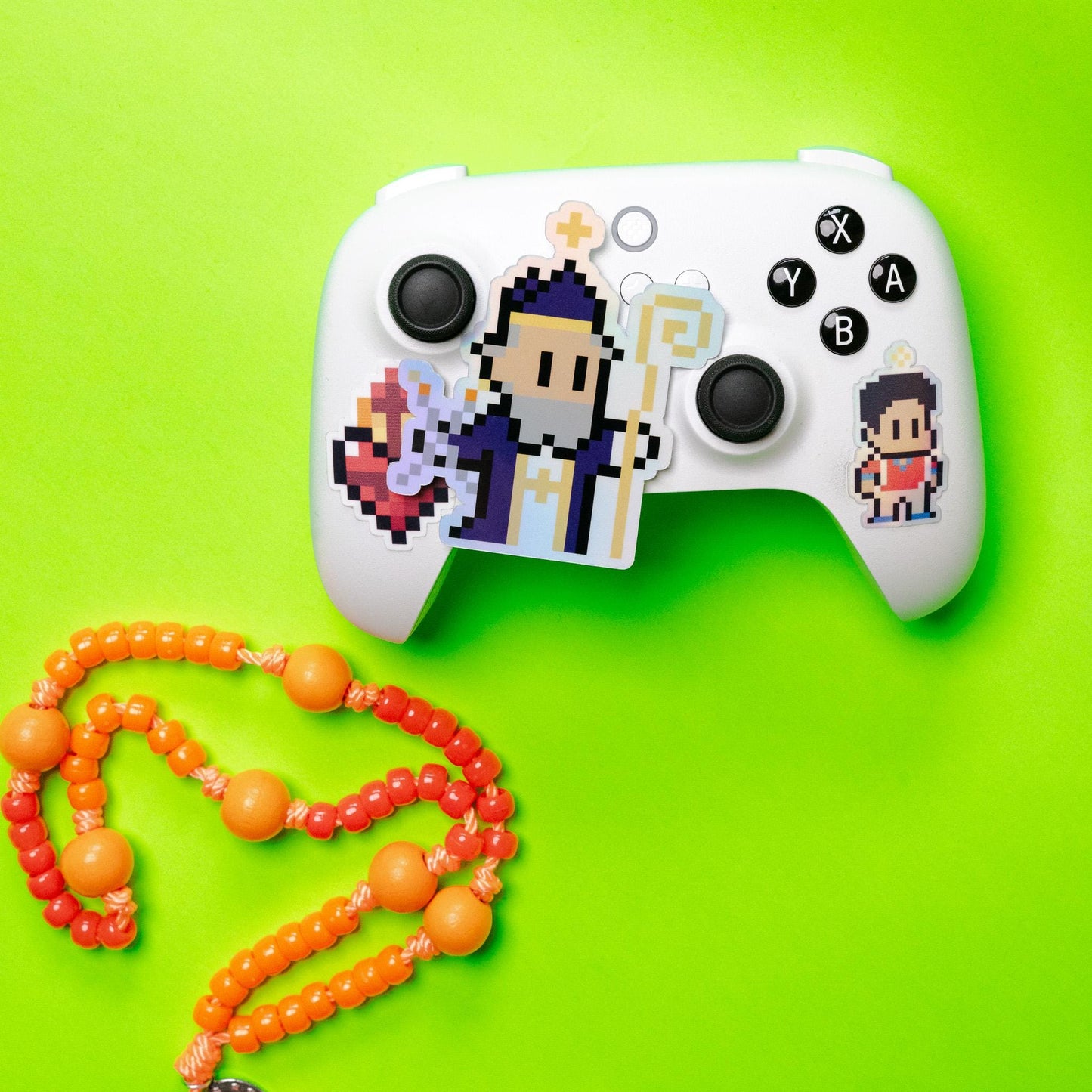 Holographic Saint Blaise Video Game Sticker