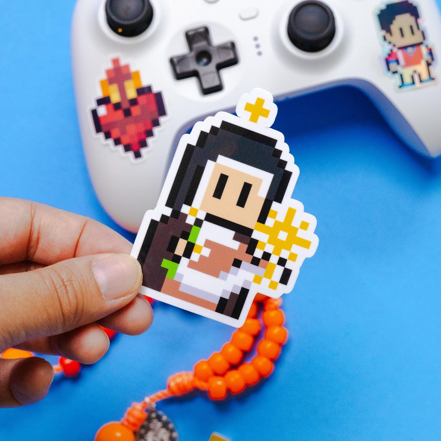 Saint Clare of Assisi Video Game Sticker