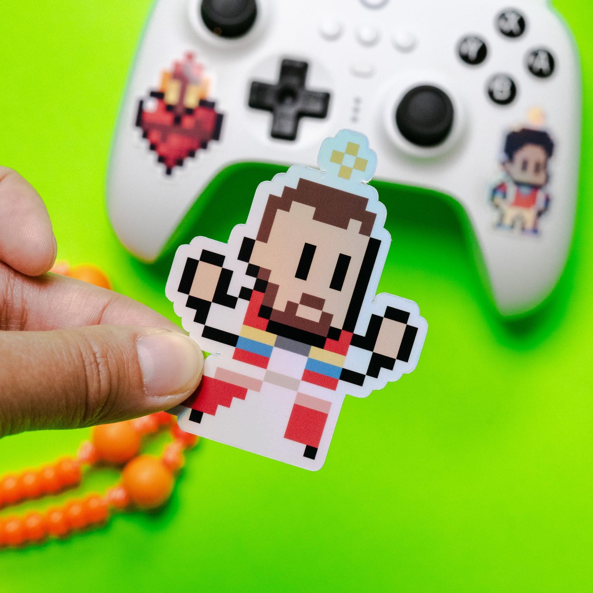 Holographic Blessed Stanley Rother Video Game Sticker