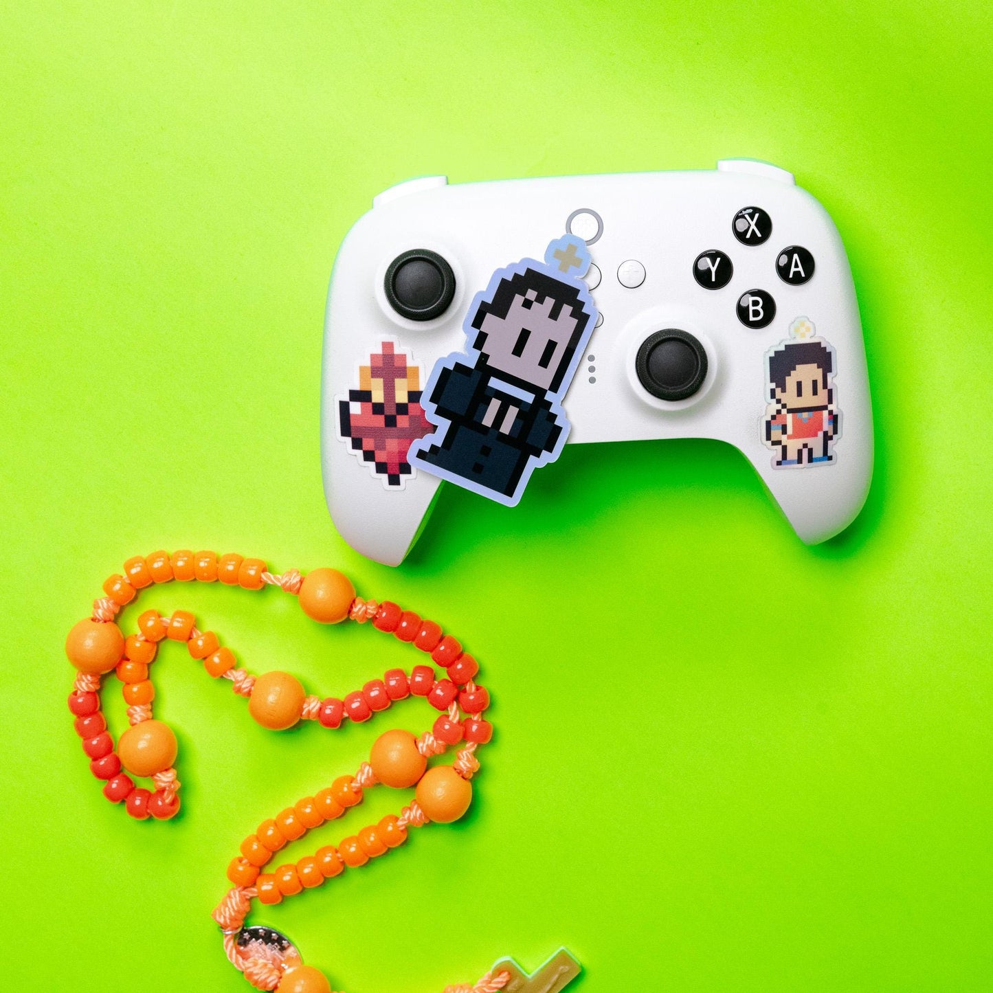 Holographic Saint John Bosco Video Game Sticker