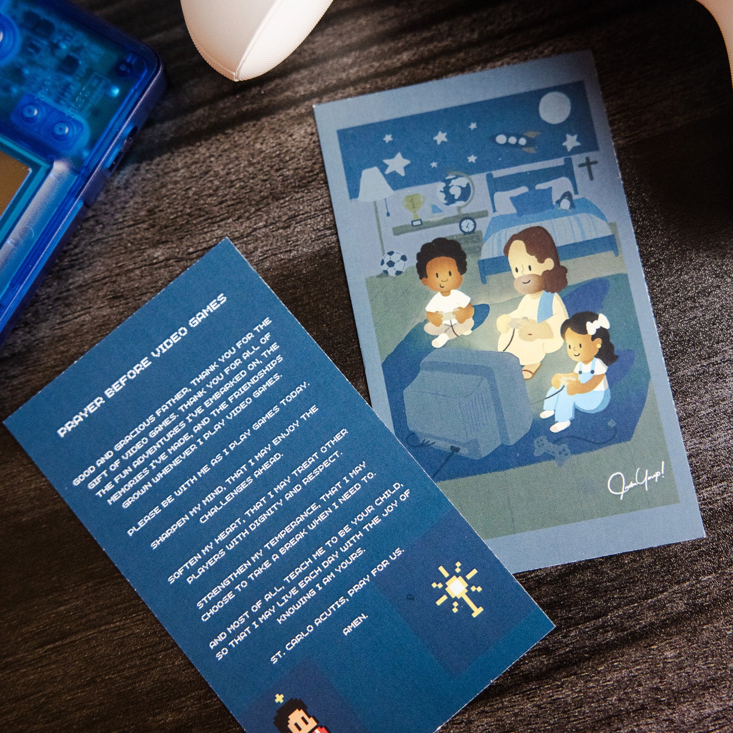 Prayer Before Video Games Catholic Prayer Card