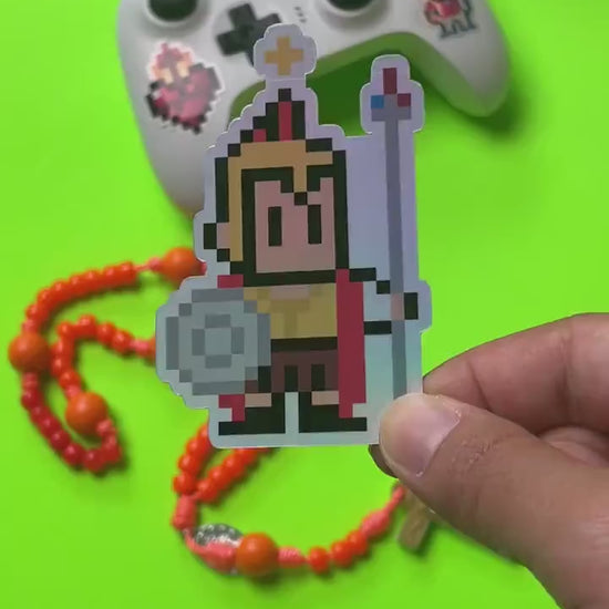 Holographic Saint Longinus Video Game Sticker