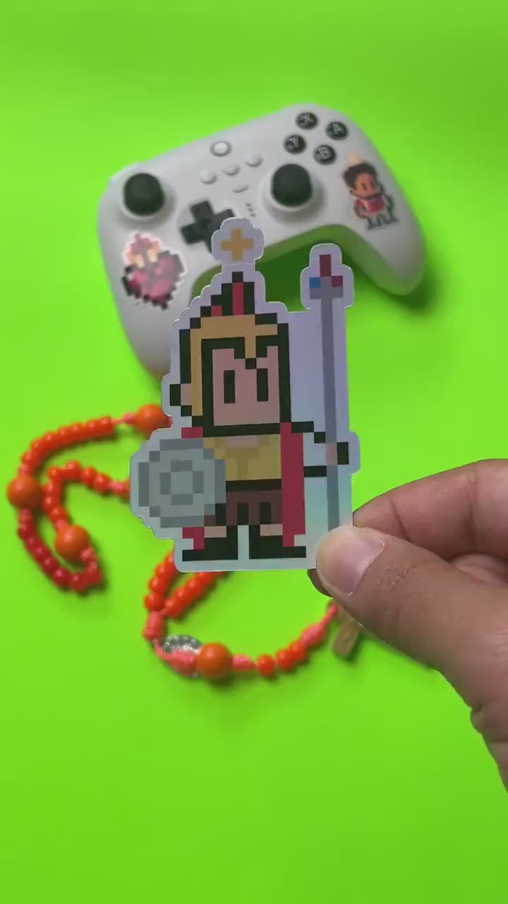Holographic Saint Longinus Video Game Sticker