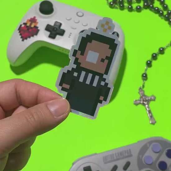 Holographic Servant of God Chiara Corbello Petrillo Video Game Sticker