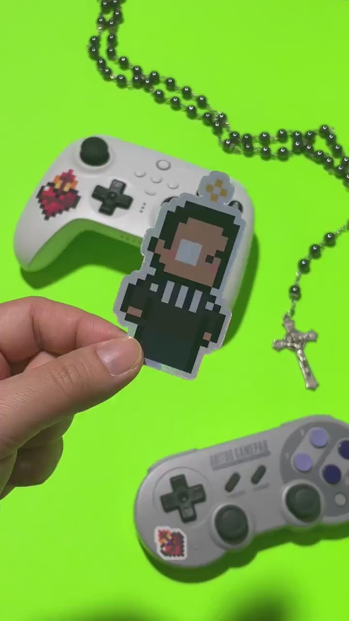 Holographic Servant of God Chiara Corbello Petrillo Video Game Sticker