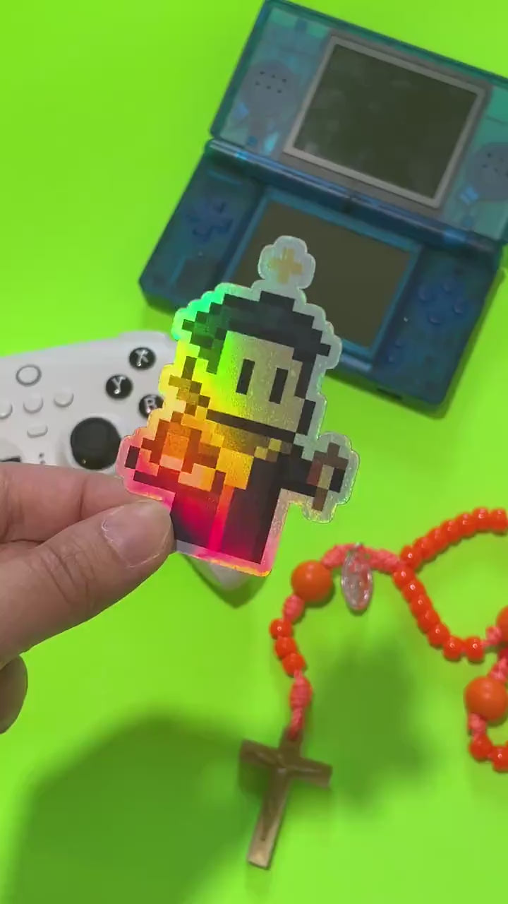 St. Thomas More Holographic Video Game Sticker