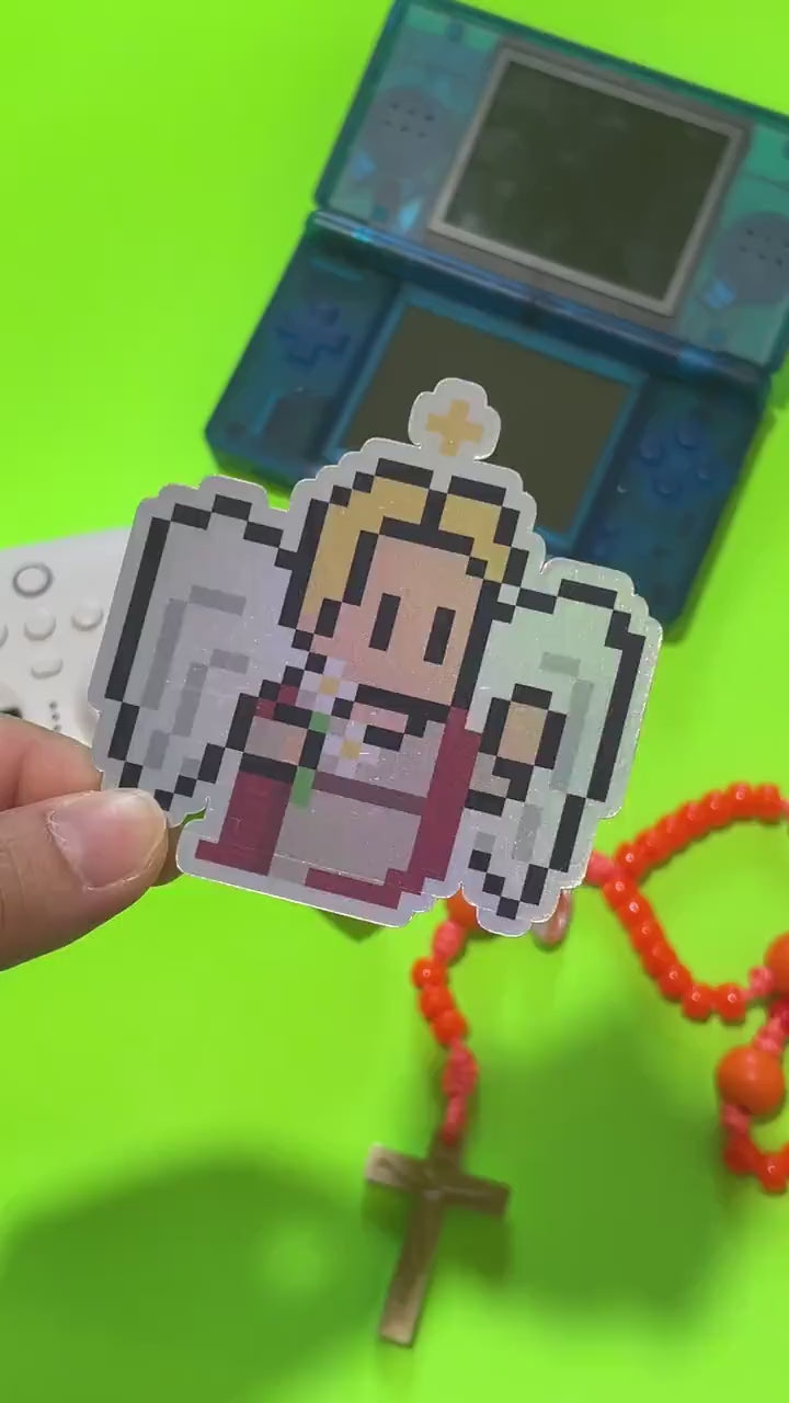 St. Gabriel the Archangel Holographic Video Game Sticker