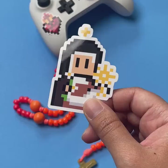 Saint Clare of Assisi Video Game Sticker