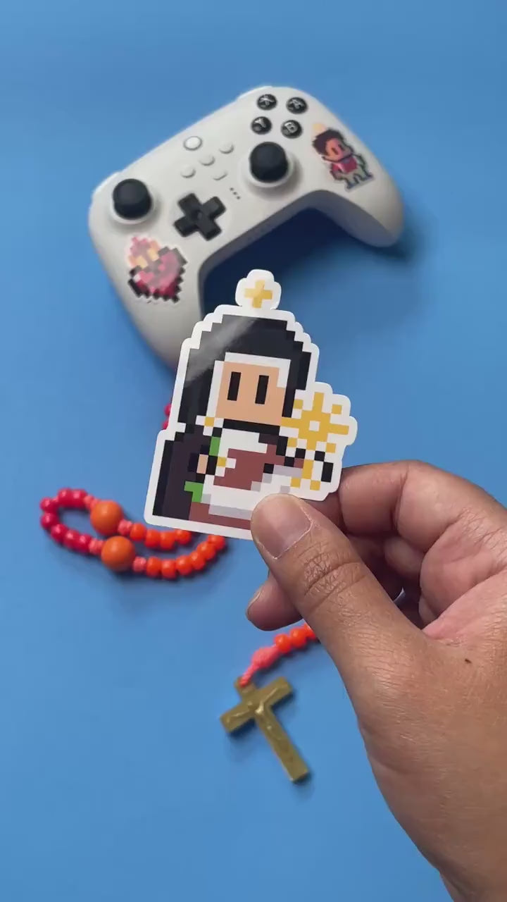 Saint Clare of Assisi Video Game Sticker