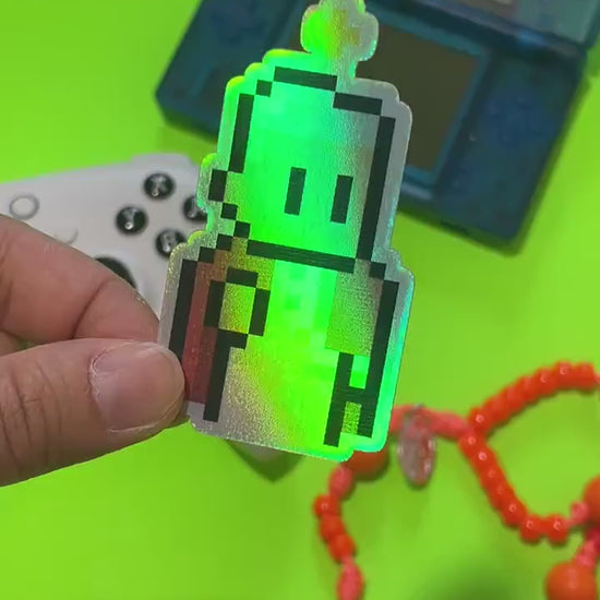 St. Pius X Holographic Video Game Sticker