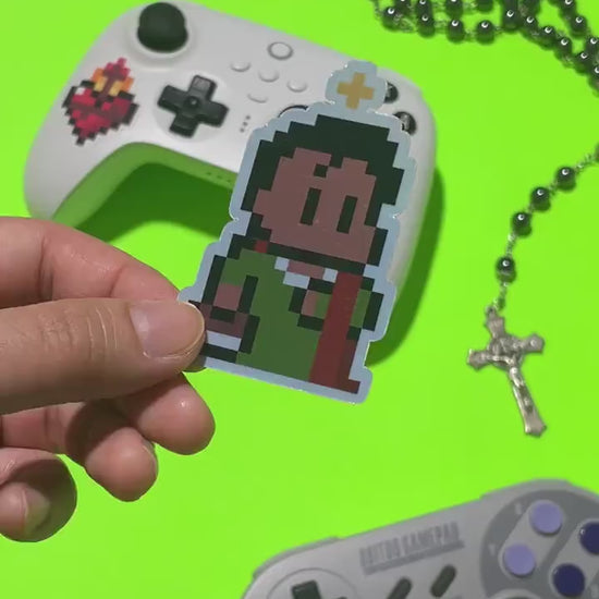 Holographic St. John the Beloved Disciple Video Game Sticker