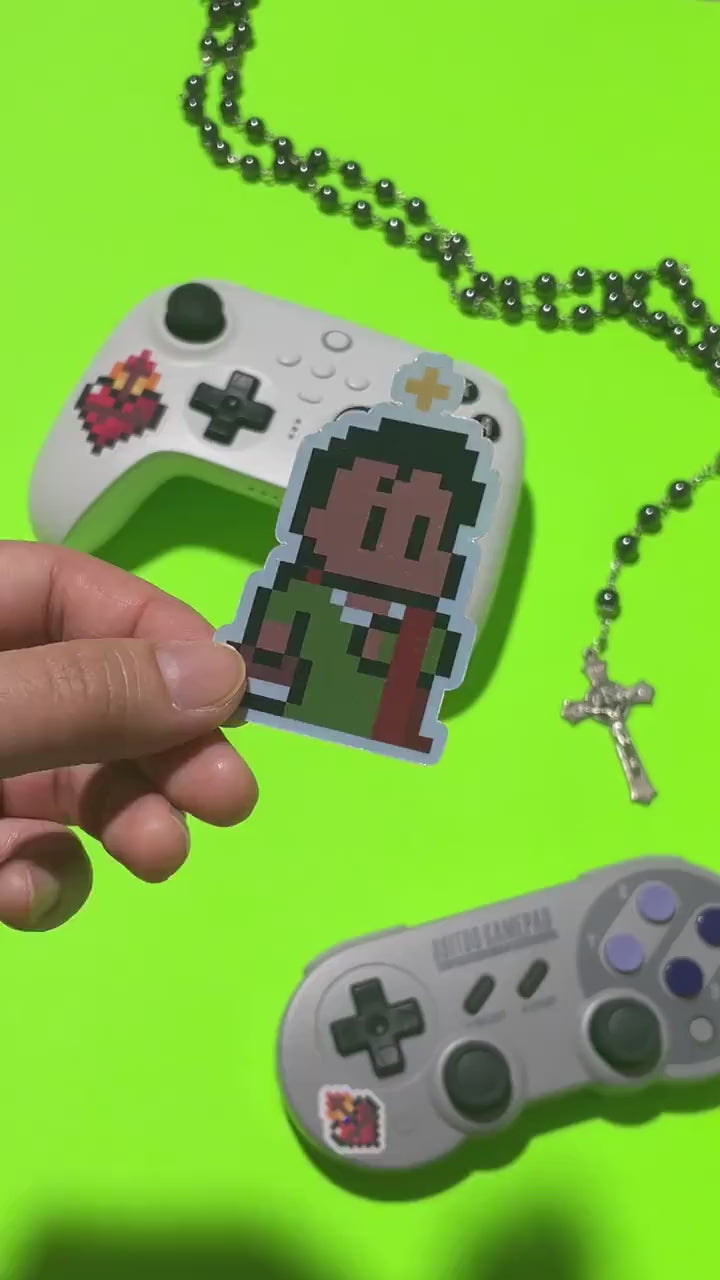 Holographic St. John the Beloved Disciple Video Game Sticker