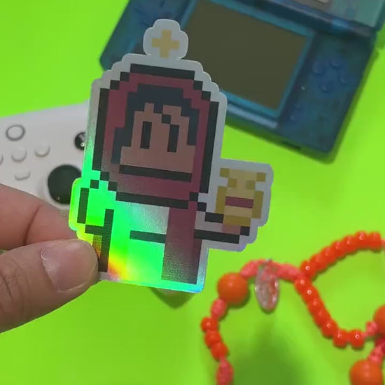 St. Mary Magdalene Holographic Video Game Sticker