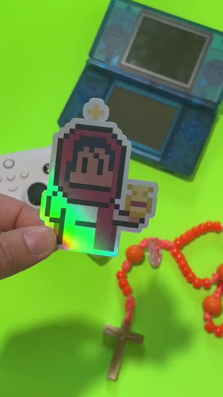 St. Mary Magdalene Holographic Video Game Sticker