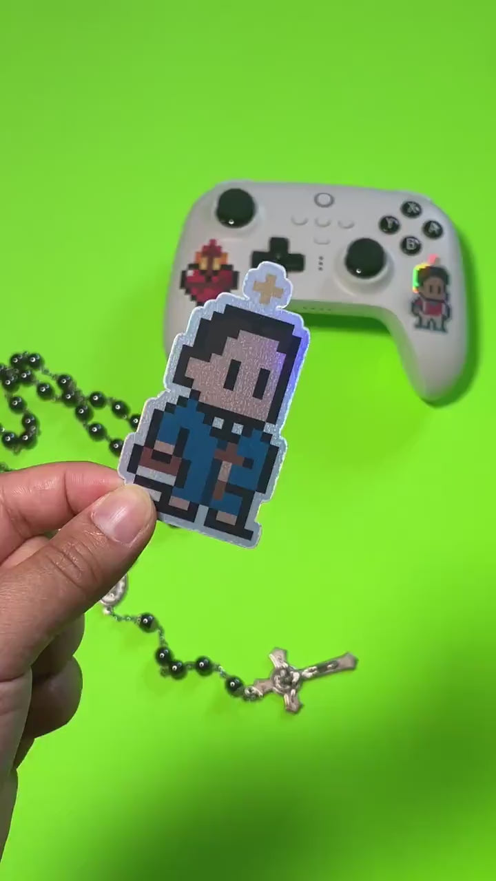 St. Edith Stein Holographic Video Game Sticker