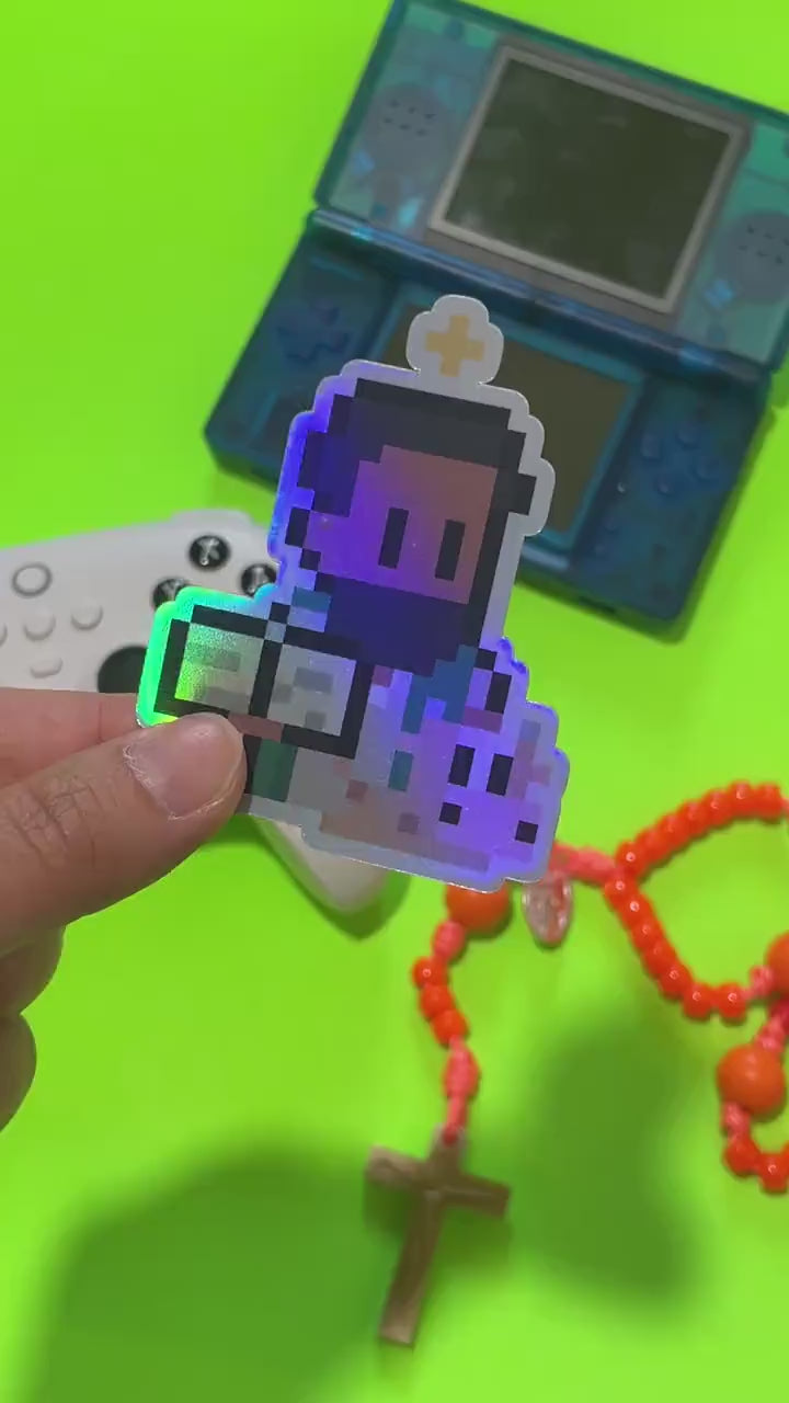 St. Luke Holographic Video Game Sticker