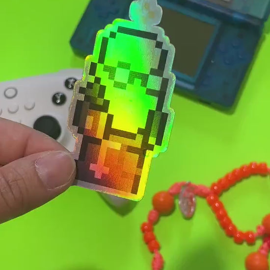 Blessed Solanus Casey Holographic Video Game Sticker