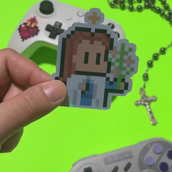Holographic St. Maria Goretti Video Game Sticker