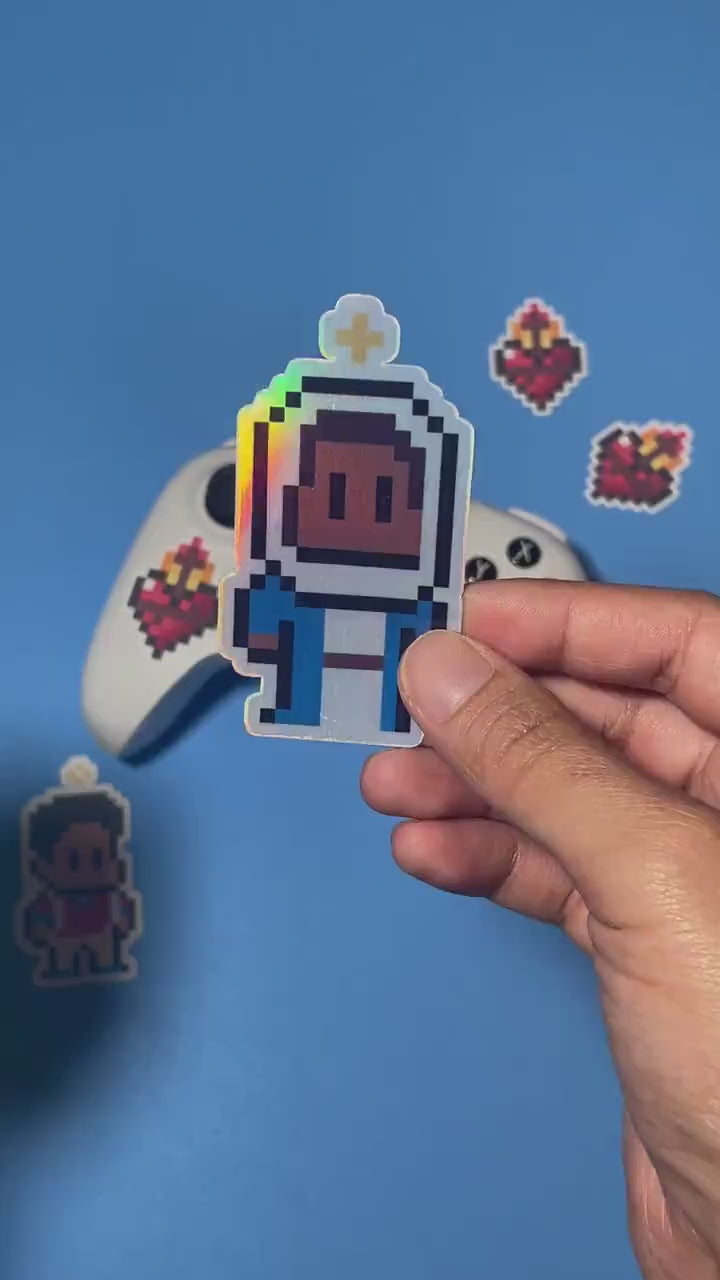 Holographic Mary, Mother of God Video Game Sticker
