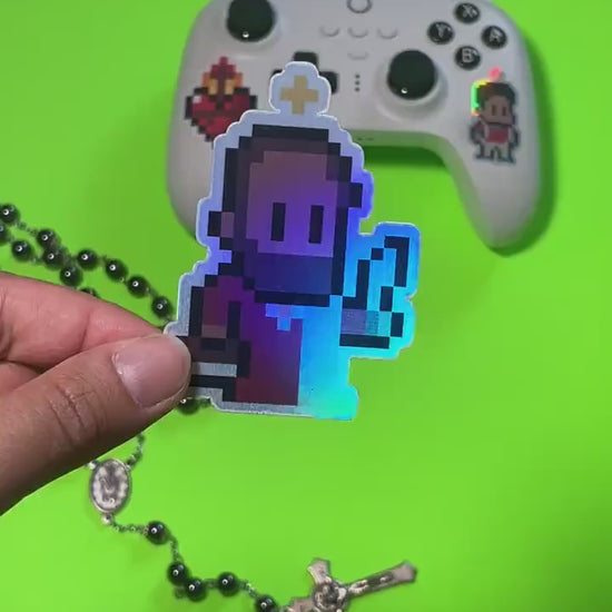 St. Bartholomew Holographic Video Game Sticker
