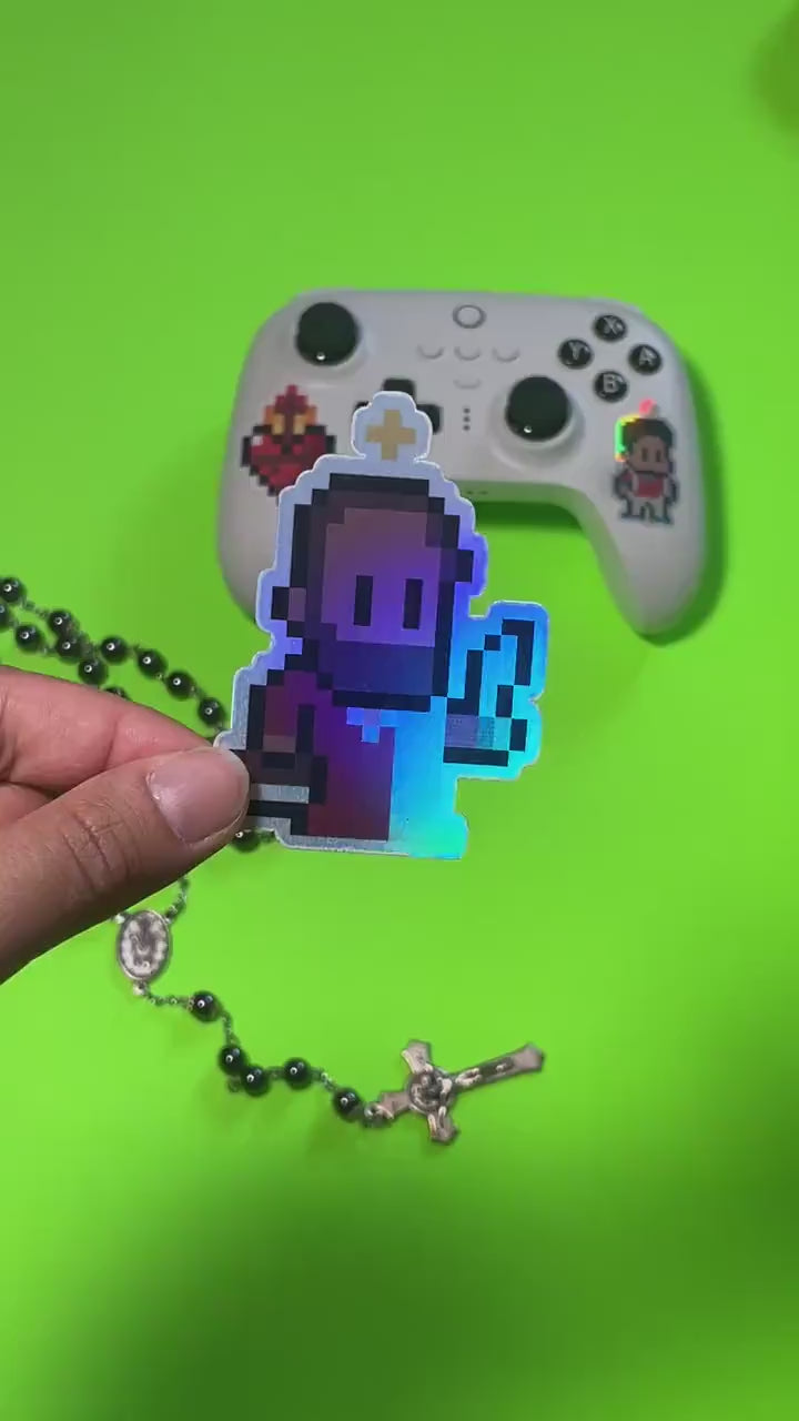 St. Bartholomew Holographic Video Game Sticker
