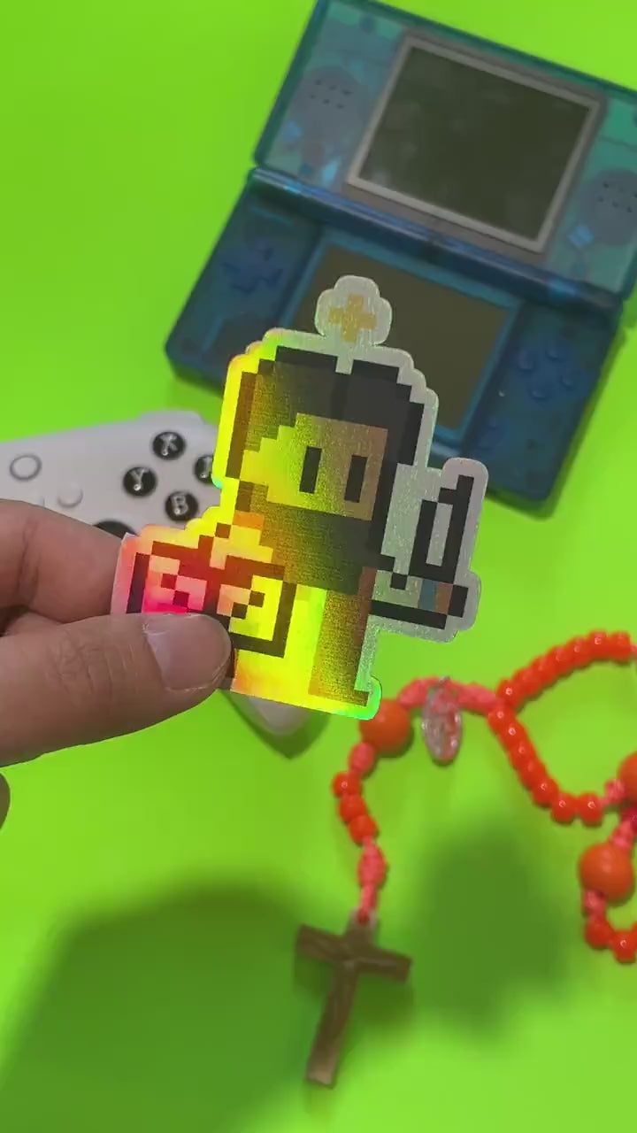 St. Matthew Holographic Video Game Sticker