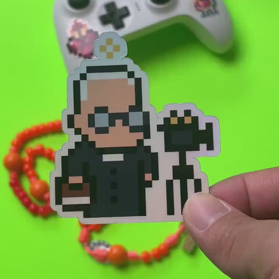 Holographic Blessed James Alberione Video Game Sticker