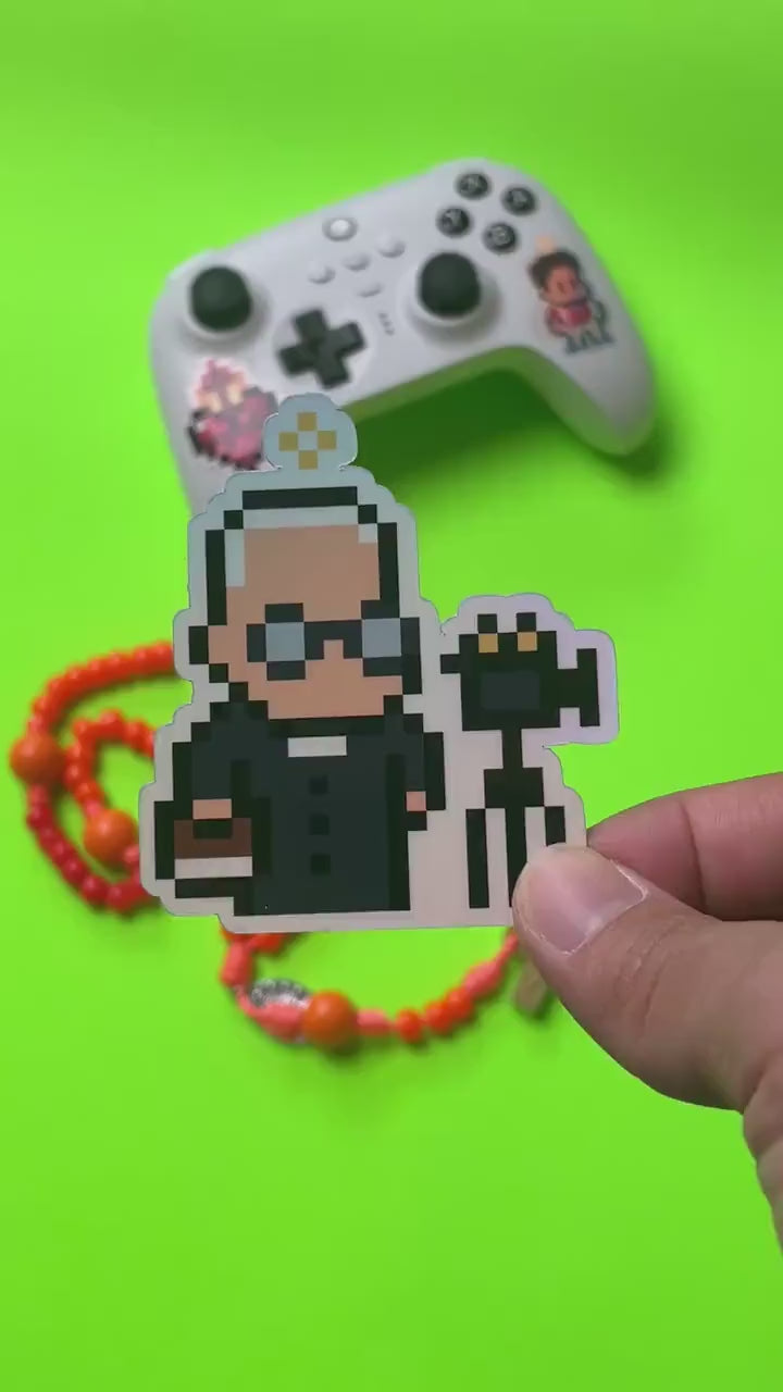 Holographic Blessed James Alberione Video Game Sticker